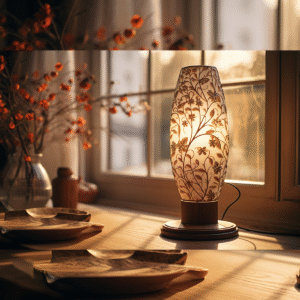 Floral Patterned Ambient Table Lamp